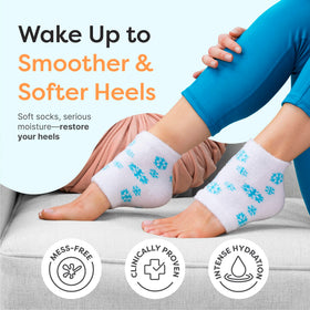 ZenToes Moisturizing Heel Socks packaging with product details