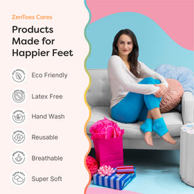 ZenToes Moisturizing Heel Socks with jojoba oil and vitamin E ingredients