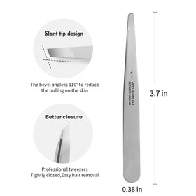 ZERNBER Eyebrow Tweezers in hand demonstrating use
