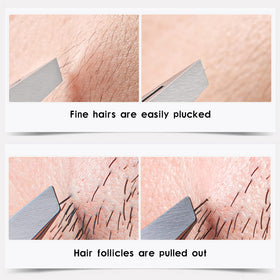 ZERNBER Eyebrow Tweezers showcasing stainless steel finish