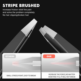 ZERNBER Eyebrow Tweezers side view on white background