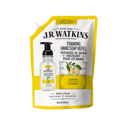 Zeronic J.R. Watkins Lemon Foaming Hand Soap Refill Set of 3 packaging