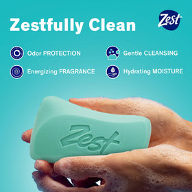 Zest 8-Bar Bath Size Soap Aqua in a bathroom setting