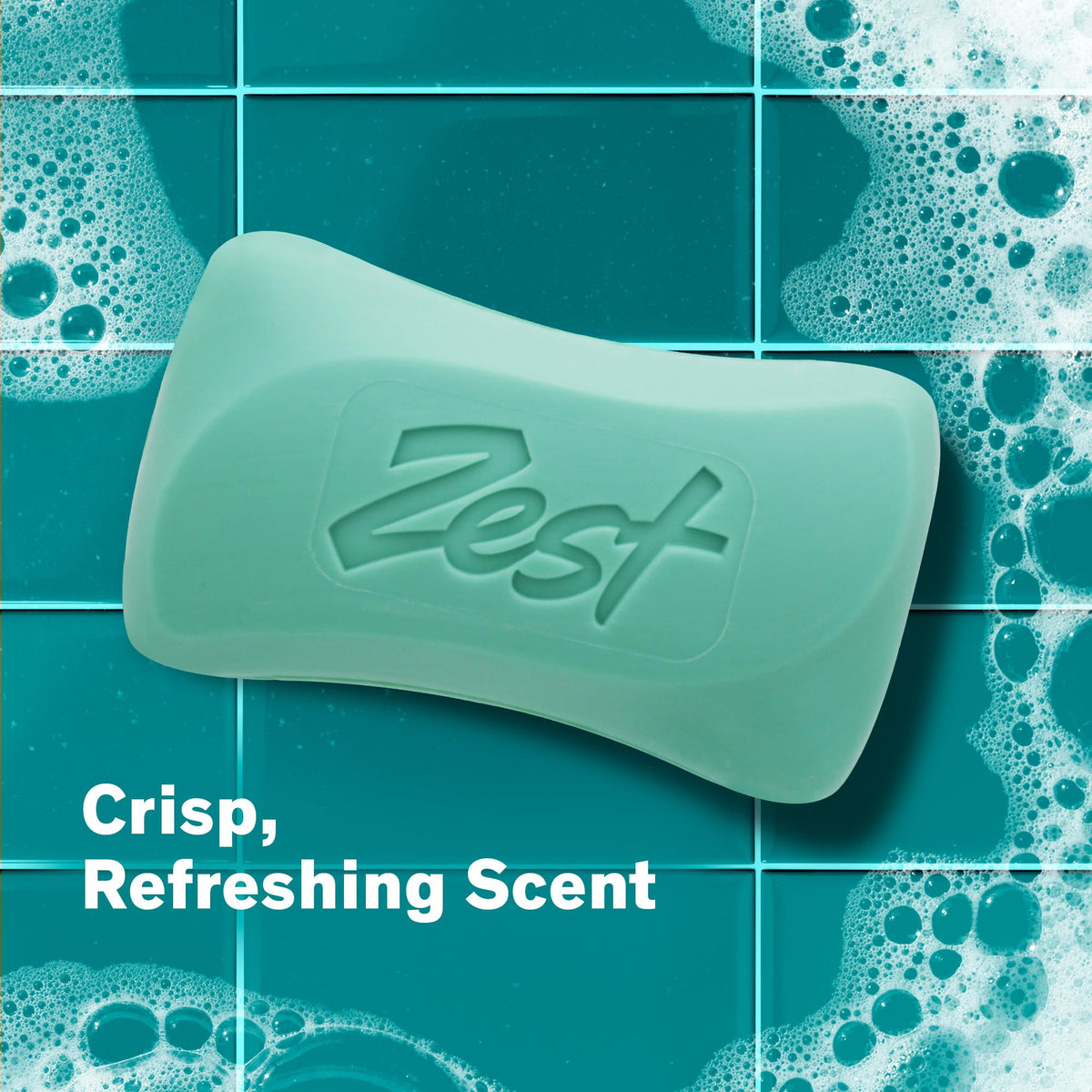 Zest 8-Bar Bath Size Soap Aqua stacked bars