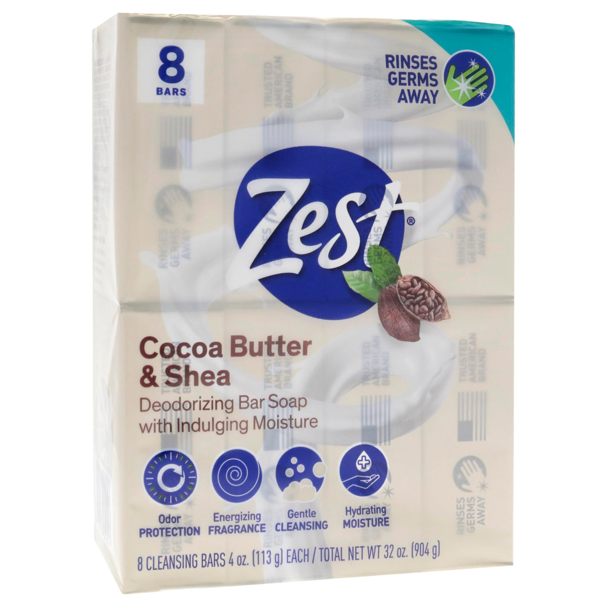 Zest Cocoa Butter & Shea Soap Bar close-up