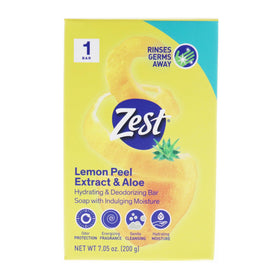 Zest Lemon Peel Bar Soap side view showing texture