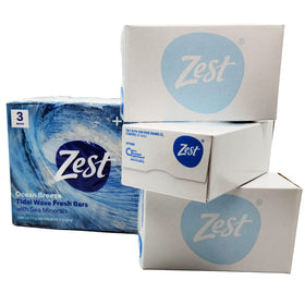 Zest Ocean Breeze Bar Soap in a bathroom setting