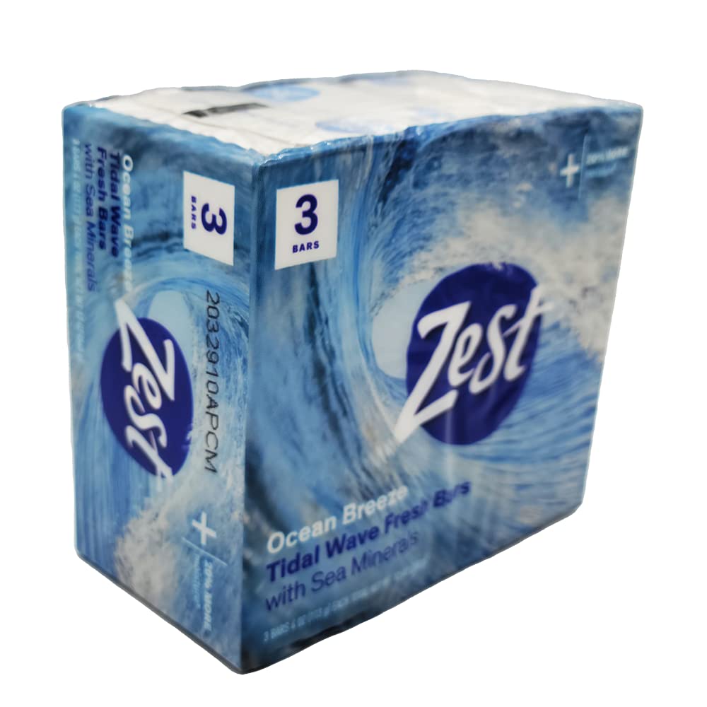 Zest Ocean Breeze Bar Soap individual bar close-up
