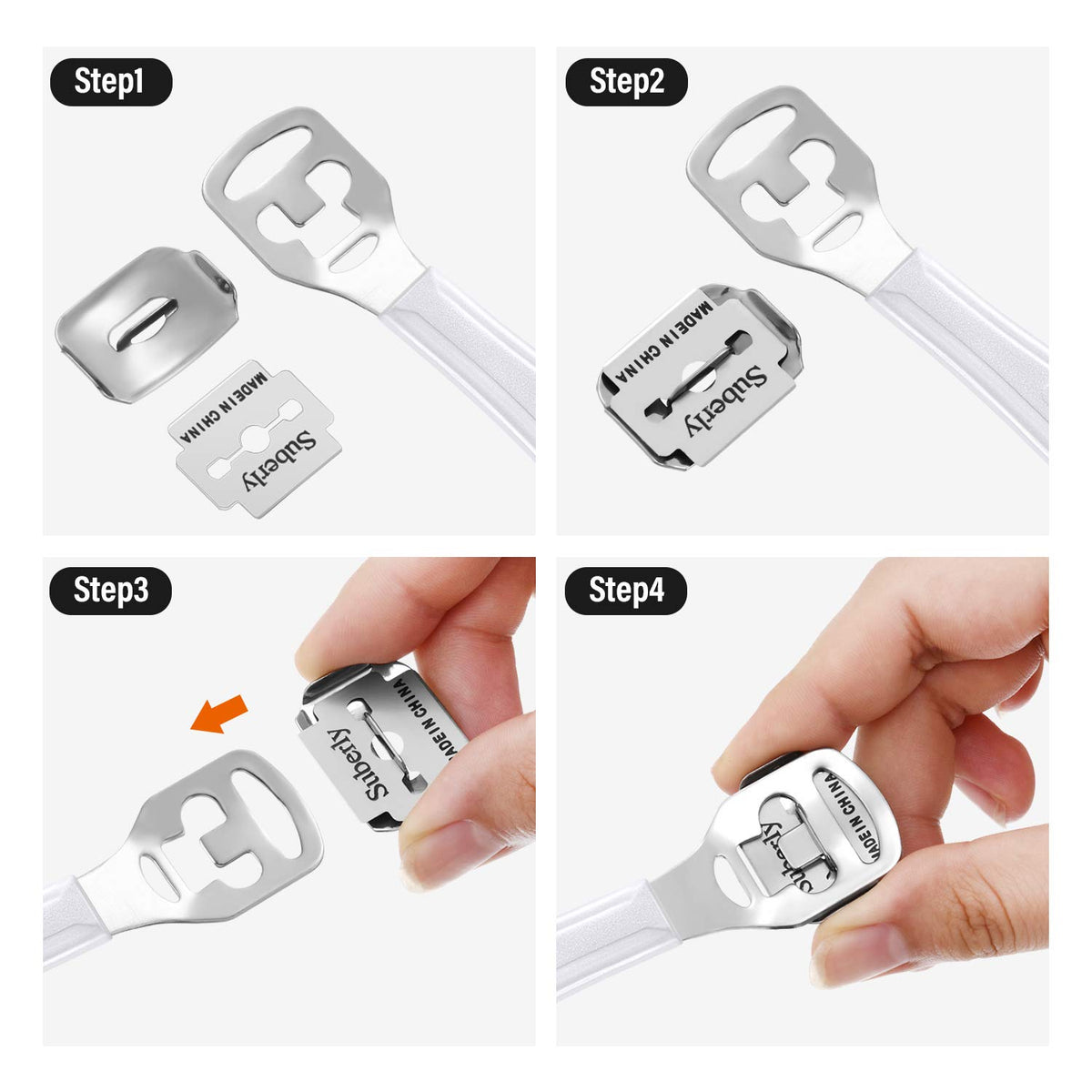 Zhehao Callus Shaver Set packaging showing all components