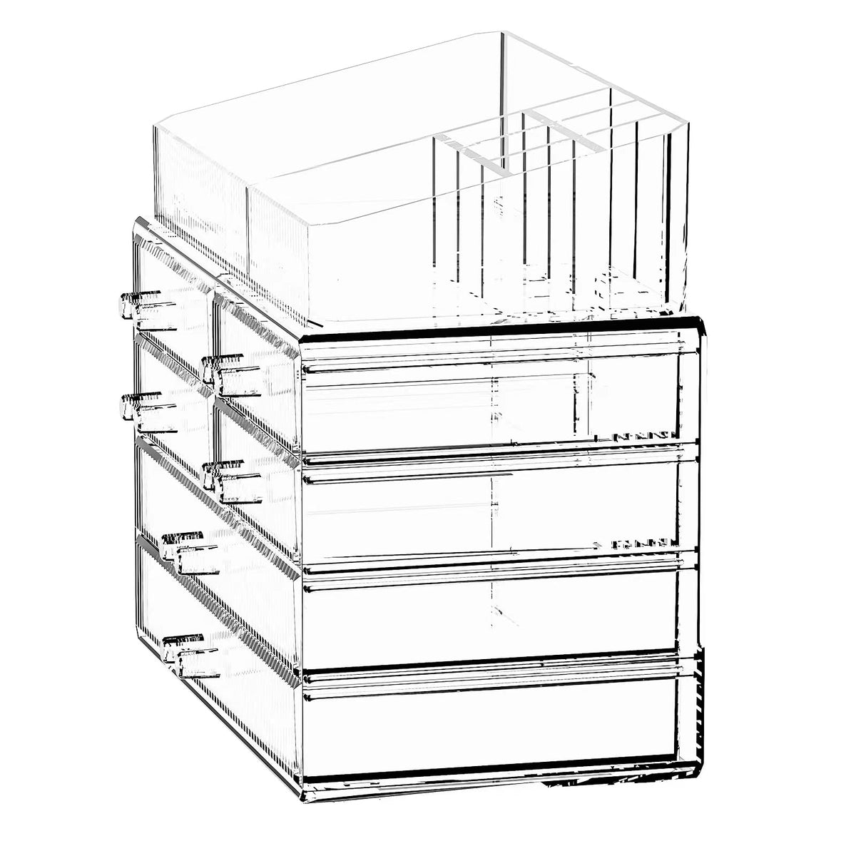 ZHIAI acrylic storage drawers on a vanity table