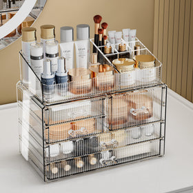 ZHIAI clear makeup organiser side view with drawers