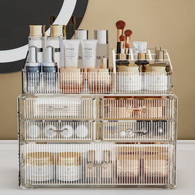 ZHIAI Cosmetic Organizer in a bathroom setting with cosmetics