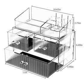 ZHIAI Stackable Cosmetic Organizer in bathroom setting