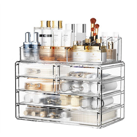 ZHIAI stackable storage drawers front view with clear design