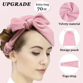 ZILAMPU heatless curlers set including hair ties and spray bottle