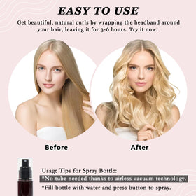 ZILAMPU Heatless Curls overnight curlers in storage bag