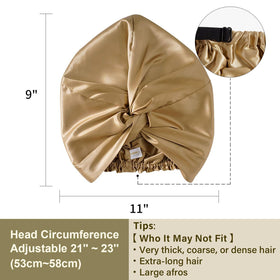 ZIMASILK 22 Momme Silk Bonnet in gold packaging