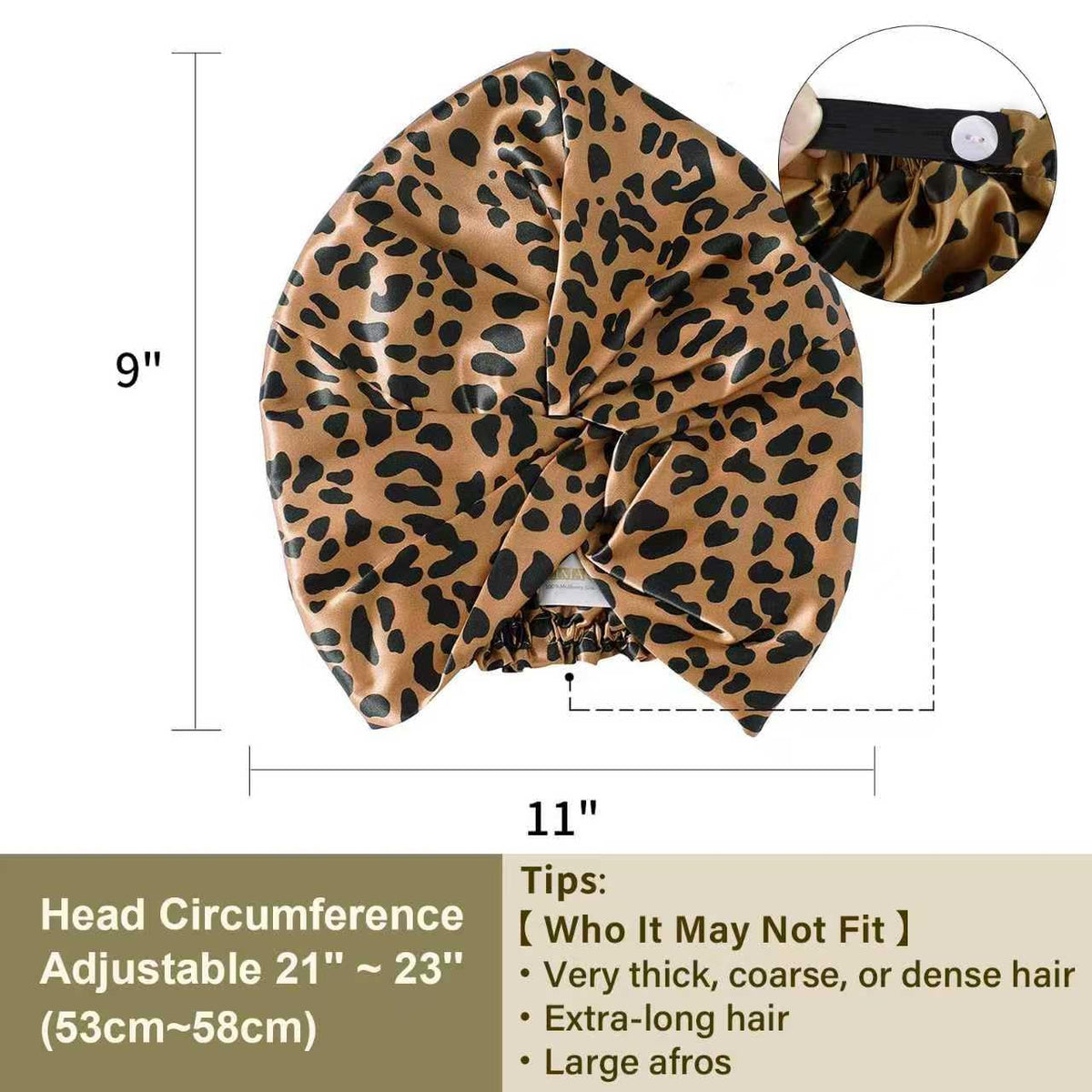 ZIMASILK Silk Bonnet in use on a model