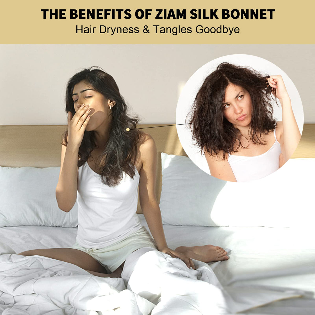 ZIMASILK Silk Bonnet laid flat on a surface