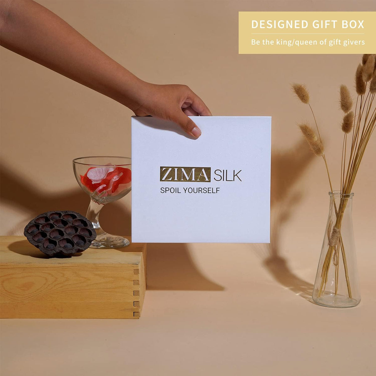 ZIMASILK silk bonnet with packaging details