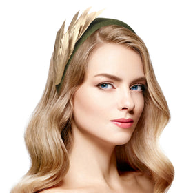 Zinniday 1920s Feather Fascinator headband detail