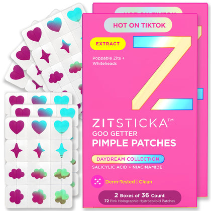 ZitSticka DreamHolo Pimple Patches front view with holographic design