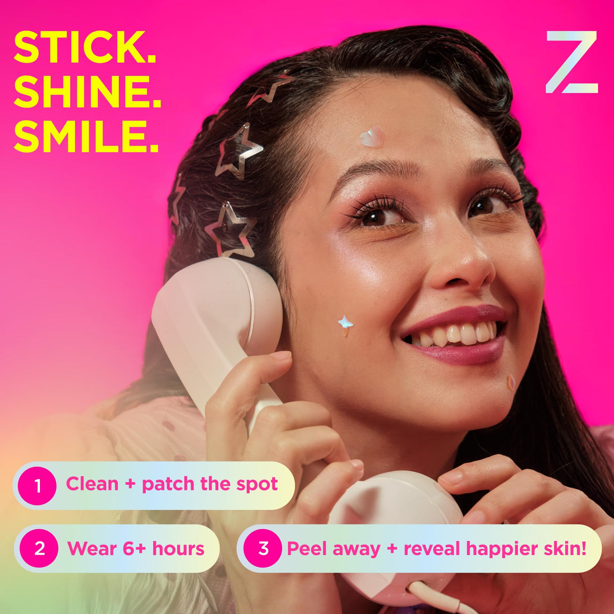 ZitSticka DreamHolo Pimple Patches with ingredients list