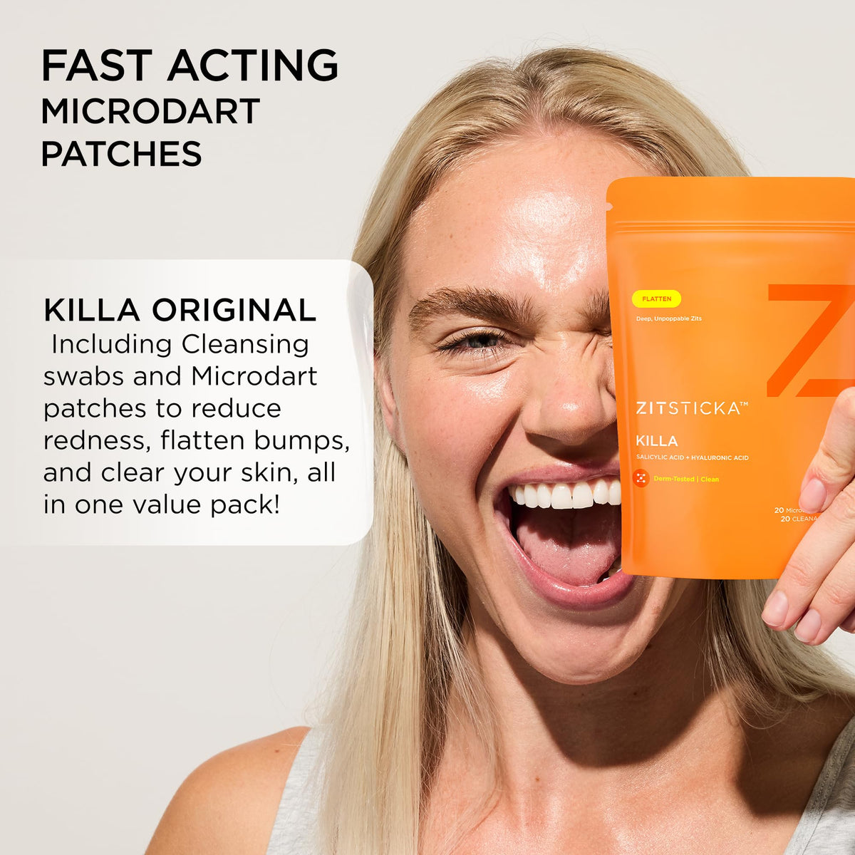ZitSticka Killa Kit Microdart Pimple Patch application on skin