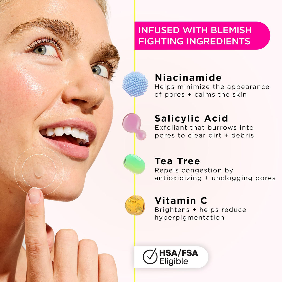 ZitSticka Pimple Patches showing application on skin