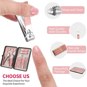 ZIZZON manicure set tools close-up view