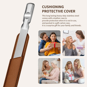 ZIZZON nail file displayed on a wooden table