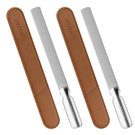 ZIZZON stainless steel nail file double sided front view