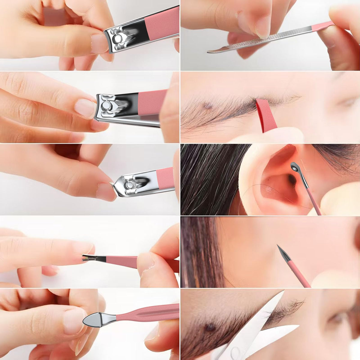 ZIZZON Travel Mini Manicure Set close-up of tools
