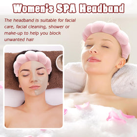 Zkptops Spa Headband and wristband set displayed together