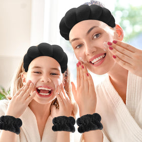 Zkptops Spa Headband and Wristband Set in a gift box