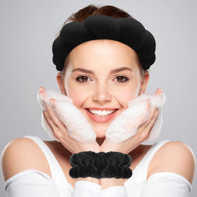 Zkptops Spa Headband showing sponge lining and terry cloth