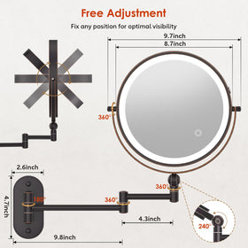 ZLOKLA wall mounted mirror in a bathroom setting