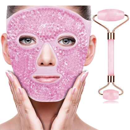 ZNÖCUETÖD Ice Face Jade Roller and Mask Set front view
