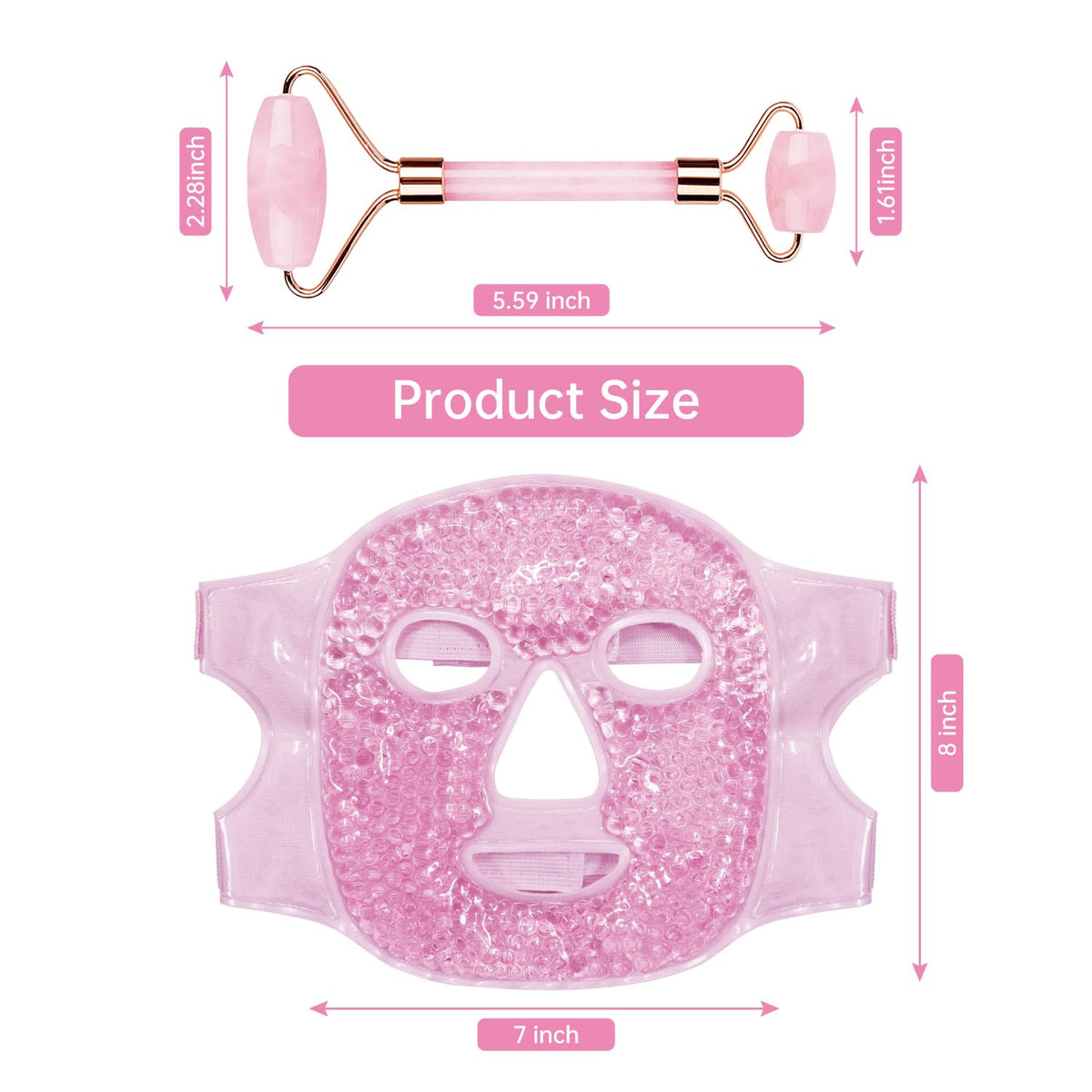ZNÖCUETÖD Ice Face Jade Roller and Mask Set gift packaging