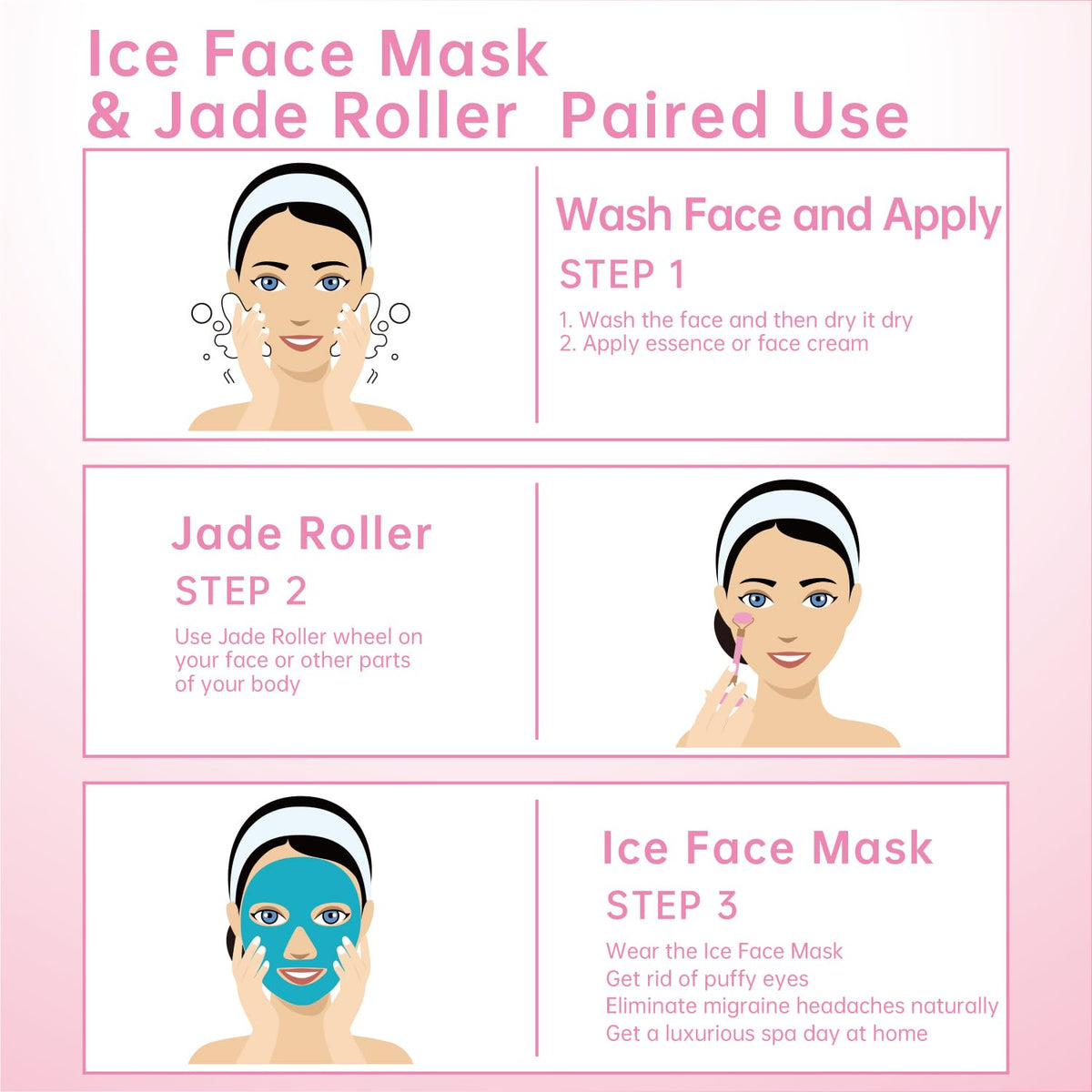 ZNÖCUETÖD ice face mask applied on a woman's face