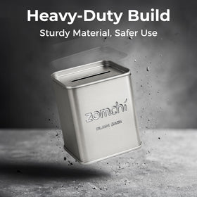 ZOMCHI Blade Bank on bathroom shelf