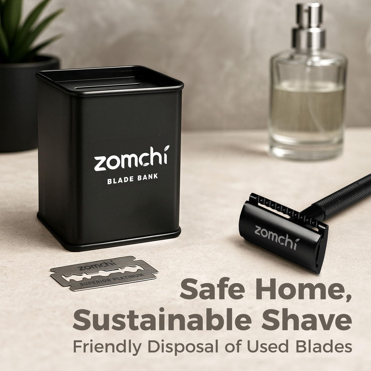 ZOMCHI Razor Blade Bank with used blades inside