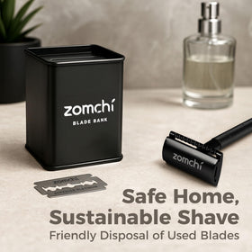 ZOMCHI Razor Blade Bank with used blades inside