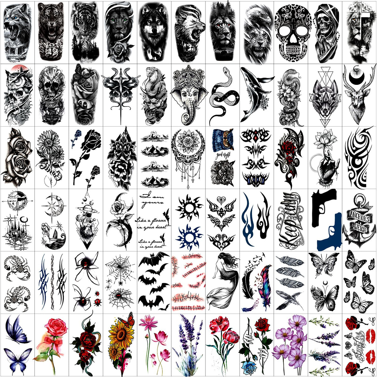 Zomme temporary tattoos applied on arm showcasing floral designs