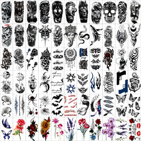 Zomme temporary tattoos applied on arm showcasing floral designs
