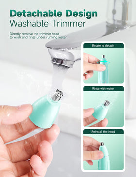 ZORAMI Rechargeable Ear and Nose Hair Trimmer with protective cover