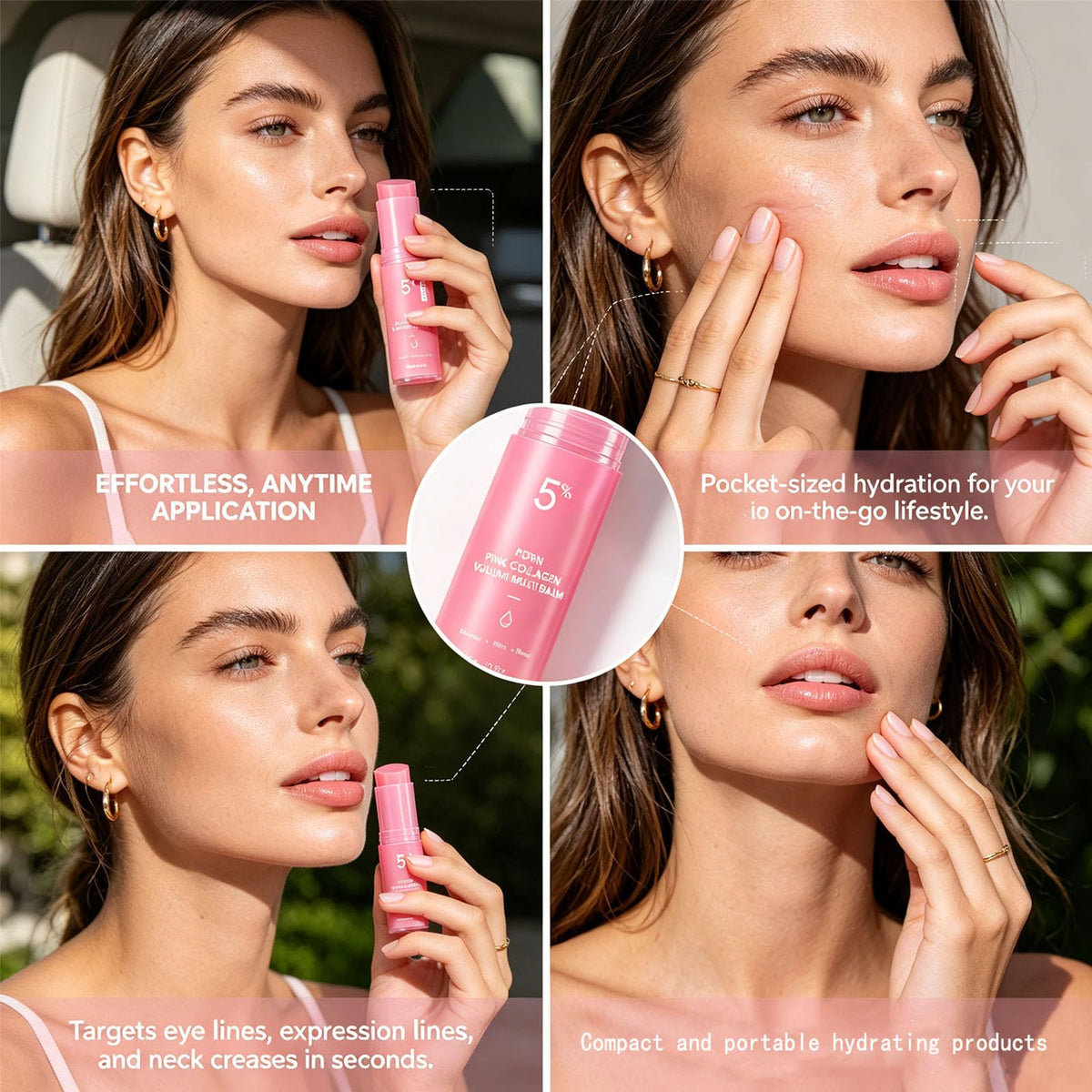 zorevyn Korean Pink Collagenvolume Multi Balm on a bathroom shelf