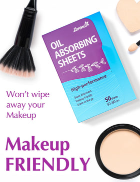 ZOROM'S oil absorbing sheets pack showing 6 total packs