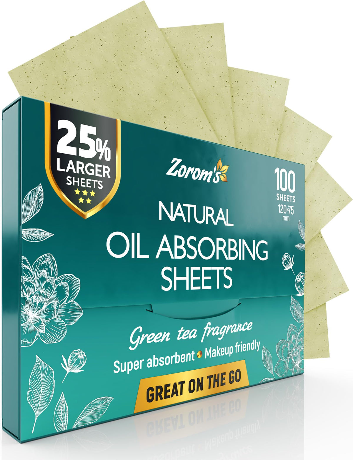 ZOROM'S XL Oil Blotting Sheets front view with packaging