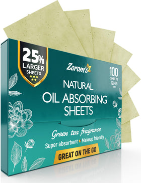 ZOROM'S XL Oil Blotting Sheets front view with packaging